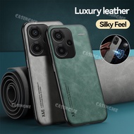 Redmi Note 13 Pro + 5G Sheepskin Leather Magnetic Casing For Redmi Note13Pro+ Note13 Note 13 Pro 13Pro + Plus 13Pro+ 13ProPlus Shockproof Phone Case Back Cover