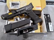 二手寄賣 9成新 GHK EMG TTI GLOCK G34 MOS 改沙漠龍套件 GBB 1槍2匣(瓦斯+CO2)