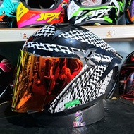 JPX NOVA X V2 ISA ALKAF BLACK HALF FACE DOUBLE VISOR ORIGINAL SNI DOT HELMET