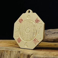 ❈Pure Copper Heaven Official Blessing Home Ornaments Brass Mountain Ghost Gossip Mirror Tai Chi Goss