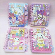 Sanrio Coil Notebook Melody Kuromi Cinnamoroll Notebook Handbook Girl Heart Notebook Handbook Statio