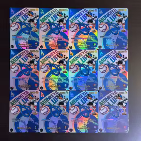 Holographic One Piece TCG OPCG English Leader card textured foil card Luffy x Dodgers EB02-010 ST10-