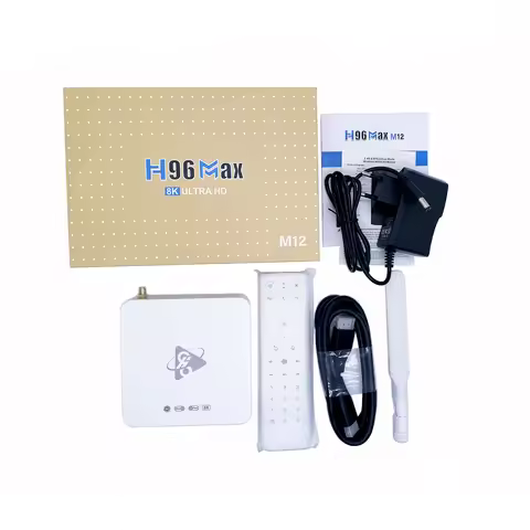 8K AI-SR H96 MAX M12 Amlogic S928X TV Box Support AV1 Android 11 smart TV box WiFi 6 AI box