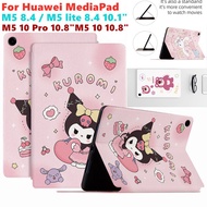 For Huawei MediaPad M5 / M5 lite /M5 10 Pro Case Stand Cartoon Pattern Cute Folio Shell Stand Flip Cover MediaPad 10.8 10.1 8.4 8.0