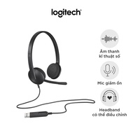 Logitech H340 wired headset - Noise canceling Mic, USB-A connection - Genuine product