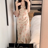 Off Shoulder Midi Sleeveless Floral Print Dress - Plus Size Summer Beach & Evening Party Wear | Kore