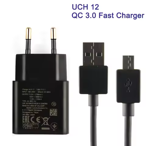 Travel Wall Fast Charging Charger UCH12 For Sony Xperia XZ3 XZs XA2 Ultra H4233 Type-C Cable Quick C