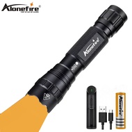 Alonefire TK503 Orange Yellow Light LED Flashlight Zoomable Portable Lantern Camping Photography Lig