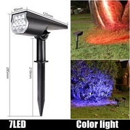 Vimite 7LED ไฟสวนพลังงานแสงอาทิตย์ Solar Lawn Lamp Outdoor Lighting IP65 Waterproof 150° Adjustable  Automatic Night Light ไฟสนามหญ้า Landscape Garden Courtyard Sidewalk Wall Light  Lighting Spotlight