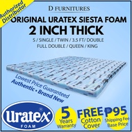♞,♘Original URATEX 2 Inch Thick Foam Mattress W Cotton Cover - 30x75- 36x75- 48x75- 54x75- 60x75-72