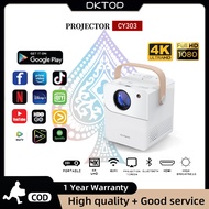 CY303 PRO Projector 4K Android 12.0 Big LCD 4K Mini Projector 1080P Dual Band WiFi + Bluetooth5.0 Wi