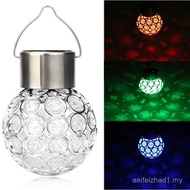 Lampu Bola Berongga Suria Luaran Lampu Bola Gantung Kecil Berwarna-warni LED Bola Bersalut Suria Lam
