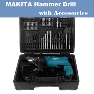 MAKITA Hammer Impact Drill With Accessories Set/ For Concrete Wall/ Steel Metal/ Wood