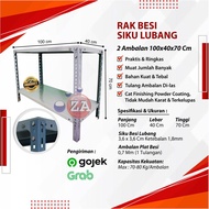 Rak Besi 2 Ambalan Serbaguna Gudang Aquarium Murah Minimalis 100 x 40 x 70