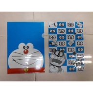 Doraemon PP L Shape A4 Paper Folder File Folder 3pcs