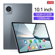 2022 New Galaxy Tablet V10 Pro 10.1 inch Tab 12GB RAM 512GB ROM Tablet PC 5G wifi Tablet Android 12.0 tablet murah Dual SIM Suitablet for Online Learning free shipping