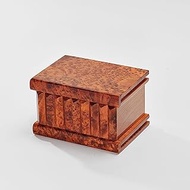 YEMMA GOODS Handmade Thuya Burl Wooden Secret Box, Moroccan Traditional Secret Keepsake Trinket, USB Puzzle Box, Jewelry Mystery Box