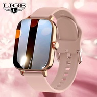 LIGE Smart Watch Women Custom Dial Bluetooth Music Full Touch Sports Fitness Tracker Waterproof Smartwatch Men For Android IOS