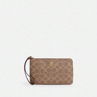 Coach Women Signature Large Horn Zip Wristlet CZ277IMXHE