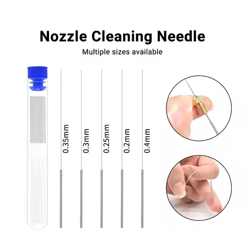 10pcs 3D Printer Nozzle Cleaning Kit 0.2/0.25/0.3/0.35/0.4mm Stainless Steel Nozzle Cleaning Needles