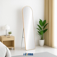 Informa 40X150 cm Pro Arch FloorCermin - Gold Standing Floor Mirror Multipurpose Standing Glass with