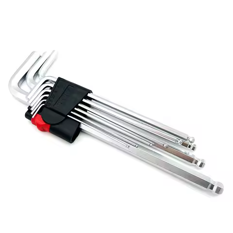 Portable Professional Nine Sizes of Allen Wrench Sets Hex Key 1.5mm 2mm 2.5mm 3mm 4mm 5mm 6mm 8mm 10