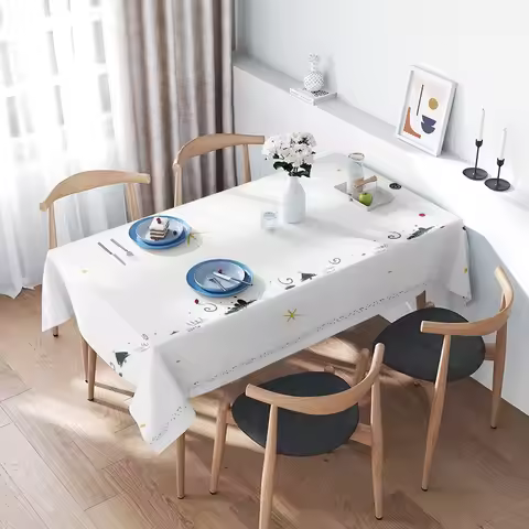 Waterproof Tablecloth Washable Table Cover Farmhouse Dining Tablecloth Modern Table Linens Rectangle