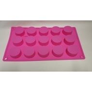 15 Holes Round Shape Silicone Cake Mold Jelly Pudding Cookie Muffin Baking Mould Soap Maker / 圆形硅胶果冻