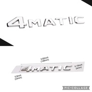 4matic emblem in shiny chrome color