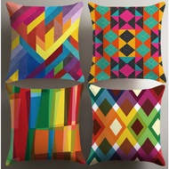 Scandinavian Abstract Pillow Cover 45x45cm 1pc/4pcs - Colorful Geometry Cushion Case Living Room