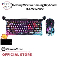 GravaStar Mercury V75 Pro  RGB Gaming Keyboard and Mouse Set  75% Hall Effect Mag-netic Switch Gamin