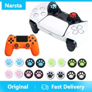 Narsta 4 Pcs น่ารักซิลิโคน Thumb Sticks Grips สำหรับ PlayStation 4 PS4/PS5 Slim Pro Controller ฝาครอบสำหรับ XBox One X S
