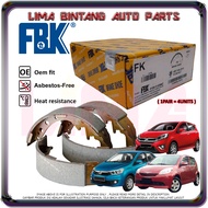 Perodua Myvi Old  Axia  Bezza Rear Brake Drum Shoe  Brake Lining Shoes FBK *Original*