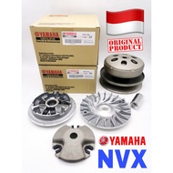Pulley Set Yamaha NVX155 Nmax Scooter Front Rear Indonesia Original Pully Fan Cover Bush Roller Spare Part NVX 155