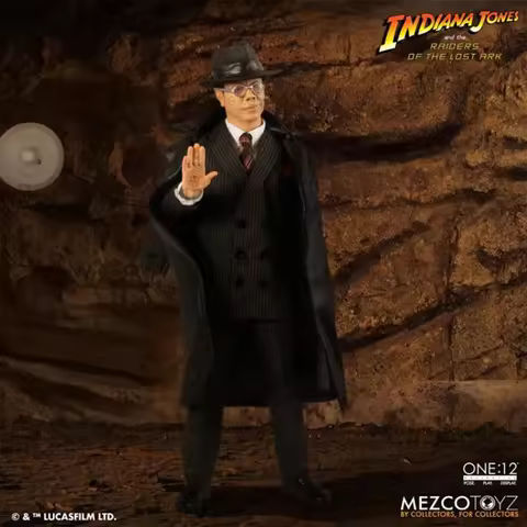 100% In Stock Original MEZCO TOYZ Indiana Jones Raiders of the Lost Ark Major Toht Anime Action Coll