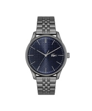 Vienna Men's Quartz Ionic Plated Grey Steel Case Watch With Ionic Plated Grey Steel Bracelet, Gunmet