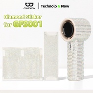 Bling DIY Diamond Crystal Sticker Sparkles Dryer Protector for GFS001 Goojodoq Mini Fan Cooling Fan