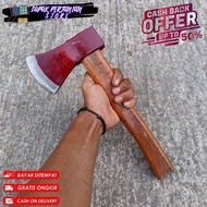 Kapak Tukang Super Tajam Pembelah Kayu - Kampak Kecil Cacah Tulang Sapi - Kapak Tebang Bambu / Kayu