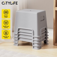 Citylife Haren Stepping Stool Kids Plastic Chair Stackable Lightweight Anti-Skid Low Stool Strong An
