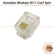 RJ11 Cat3 4pin Modular Connector Telephone Cable Head RJ11 Connector/