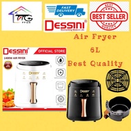 DESSINI ITALY Electric Oven Convection Air Fryer Toaster Timer Oil Free Roaster Machine Ketuhar (6L)
