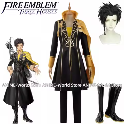 Game Fire Emblem Three Houses Claude von Regan Cosplay costume Carnival Halloween Wig Shoes Christma