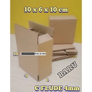 Cardboard box 10x6x10 cm cardboard packing plain and 4mm thick C FLUDE