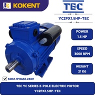 TEC YC SERIES 2-POLE ELECTRIC MOTOR  YC2PX1.5HP-TEC