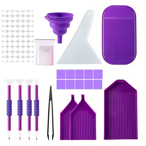 Complete 5D Diamond Painting Set Including Tools and Dot Drill Pen - DIY Craft Kit for Diamond Paint
