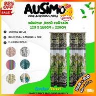 #LBH1 AUSIMO C130-C159 Best KAIN TEBAL Hook Type Modern Langsir Curtain Semi Blackout Ready Stock In
