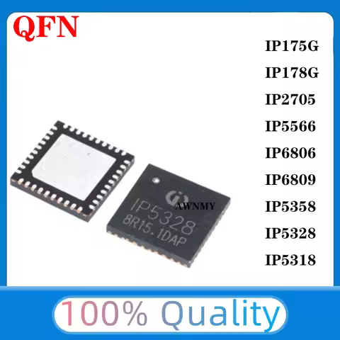 1pcs/lot IP5328 IP5358 IP175G IP178G IP2705 IP5318 IP5318AQ IP5328P IP5566 IP6806 IP6809 QFN New ori