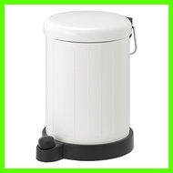 PUTIH Iktoftan~white-pedaled Trash Bin 4L Dust Waste Bin 19x23x27 Cm
