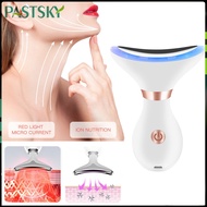 PASTSKY Face Lifting Massager Neck Beauty Massager LED Photon EMS Thermal Ultrasonic Massage Instrument Face Lifting Rejuvenation Firm