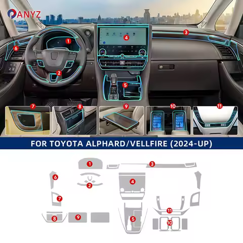Gear Toyota Alphard Vellfire Tpu Interior Film for Toyota Alphard Vellfire 2024 Car Stickers Center 